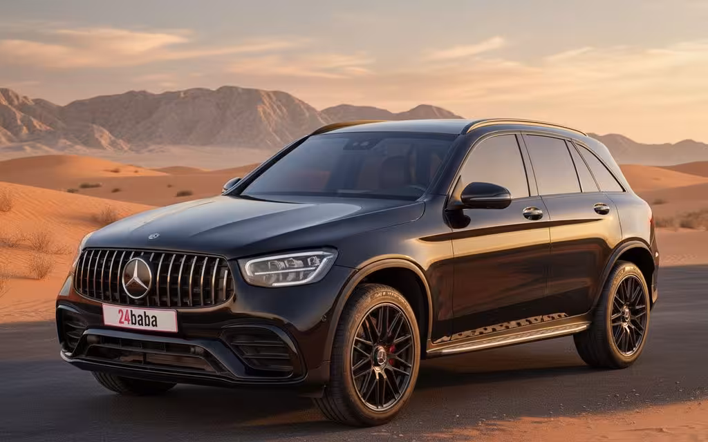 Mercedes Glc300 2022 Black cover image – rental in Dubai