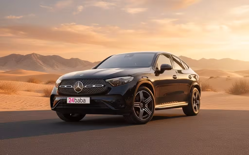 Mercedes Glc200 2025 Black cover image – rental in Dubai