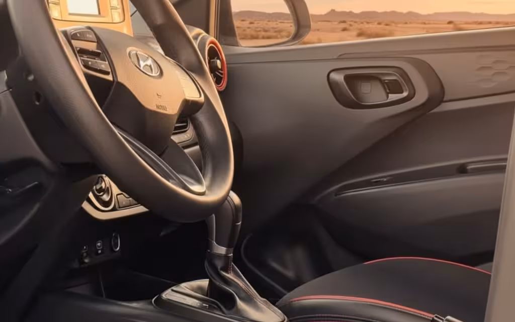 Hyundai GrandI10 2022 interior view showing trim – rental in Dubai