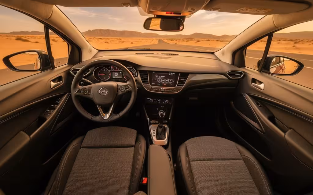 Opel Crossland 2023 interior view showing trim – rental in Dubai