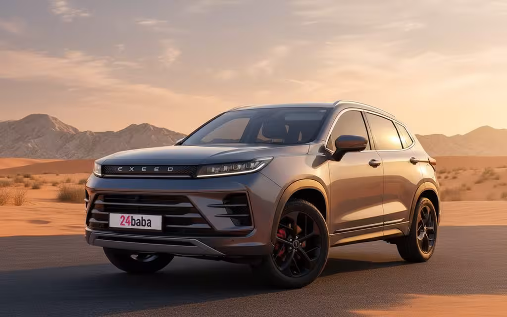 Exeed Lx 2024 Grey cover image – rental in Dubai