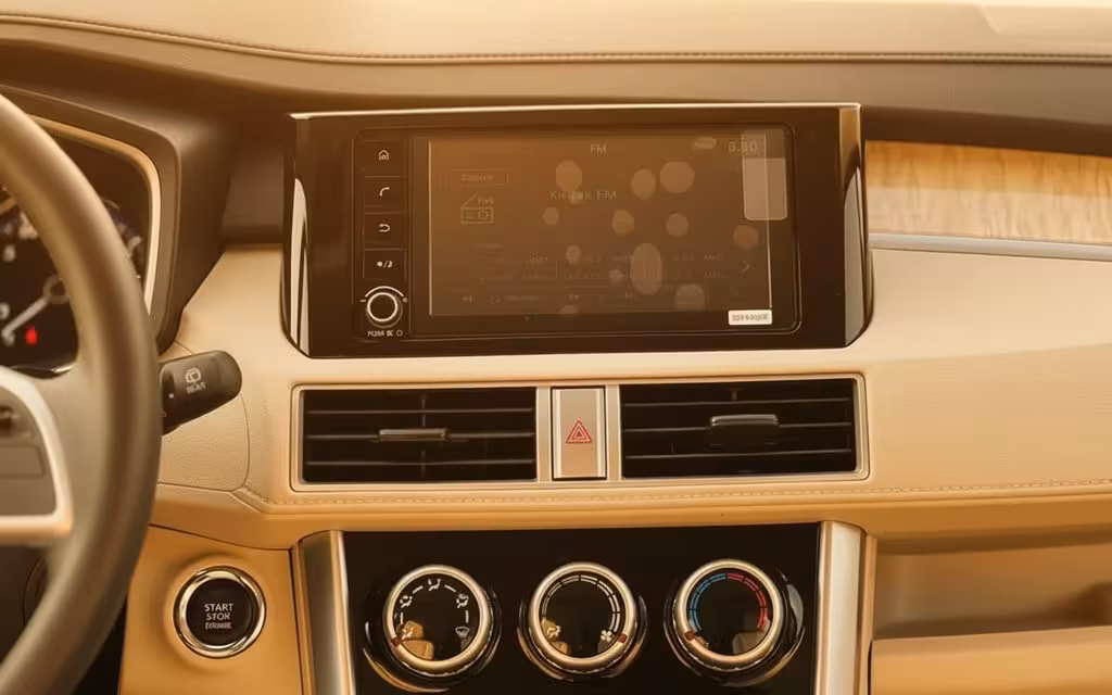 Mitsubishi Xpander 2024 interior view showing trim – rental in Dubai