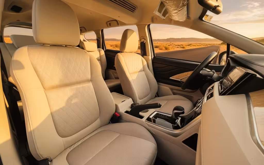 Mitsubishi Xpander 2024 leather seats and cabin – rental in Dubai