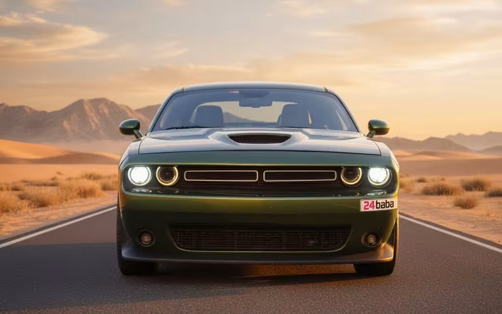 Dodge Challenger 2020 Green cover image – rental in Dubai