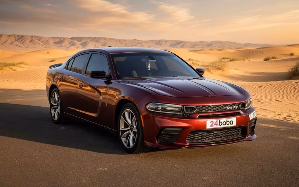 Dodge Charger 2021 Red cover image – rental in Dubai