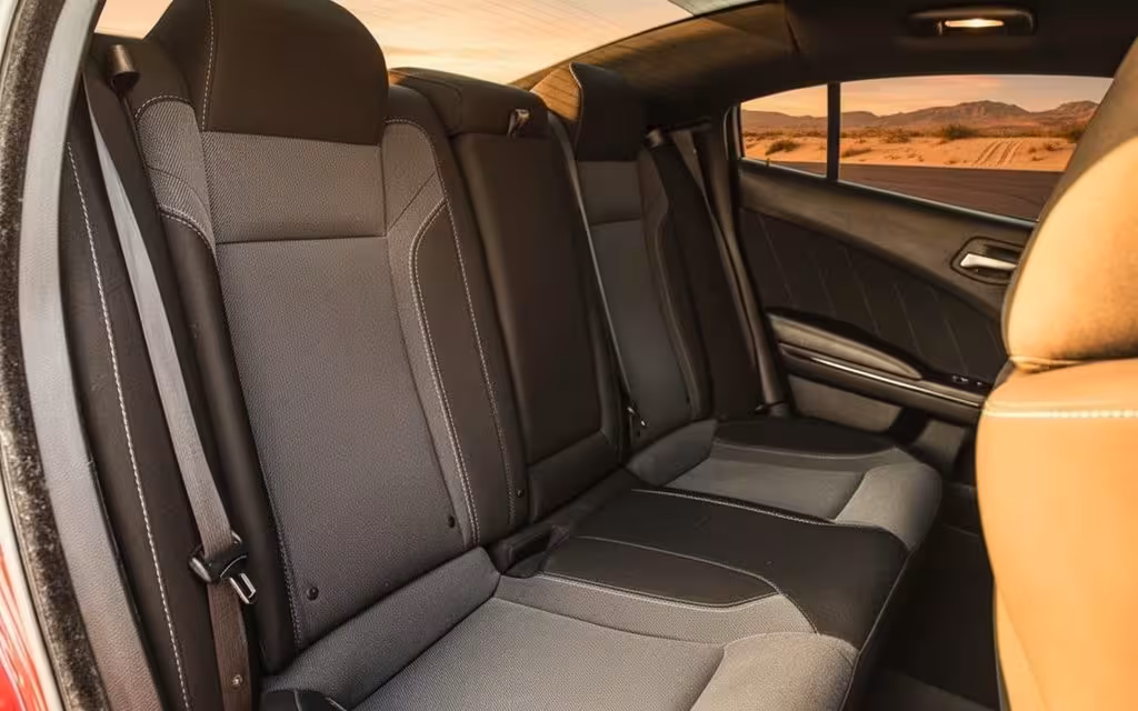 Dodge Charger 2021 leather seats and cabin – rental in Dubai