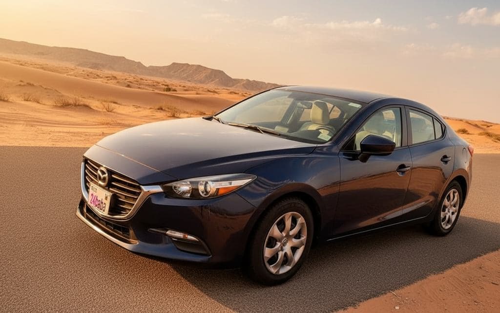 Mazda 3 2025 Blue front view with headlights