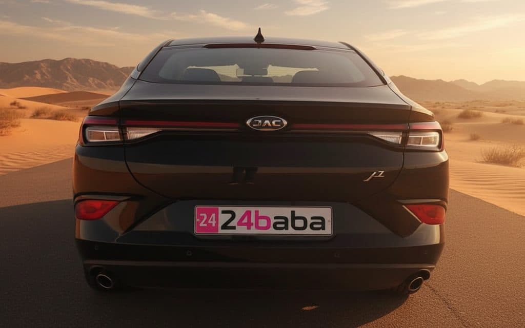 Jac J7 2023 Black rear view showing taillights