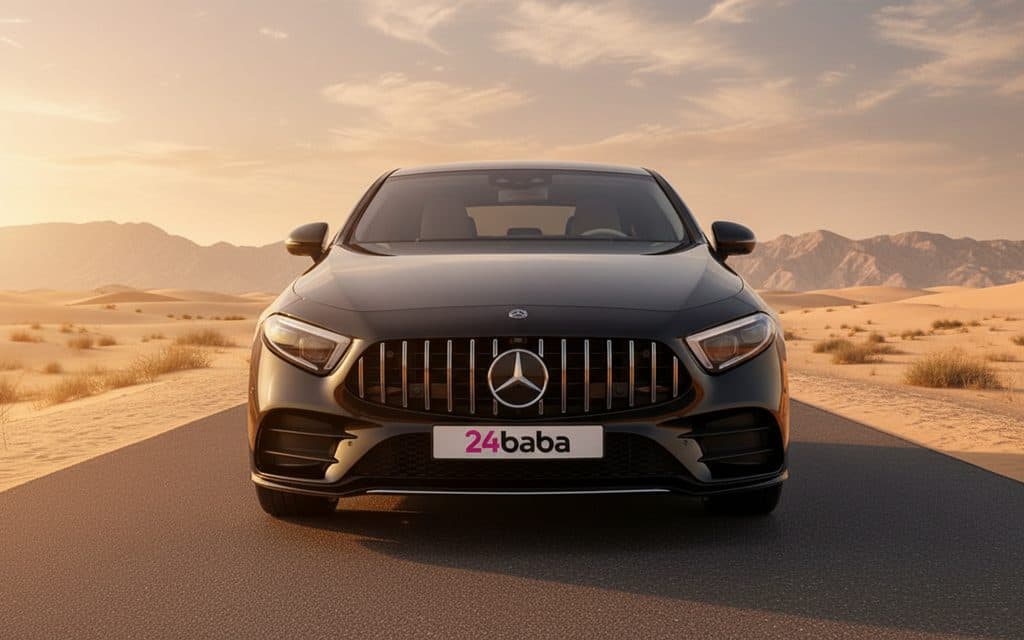 Mercedes Cls53 2021 Black front view with headlights