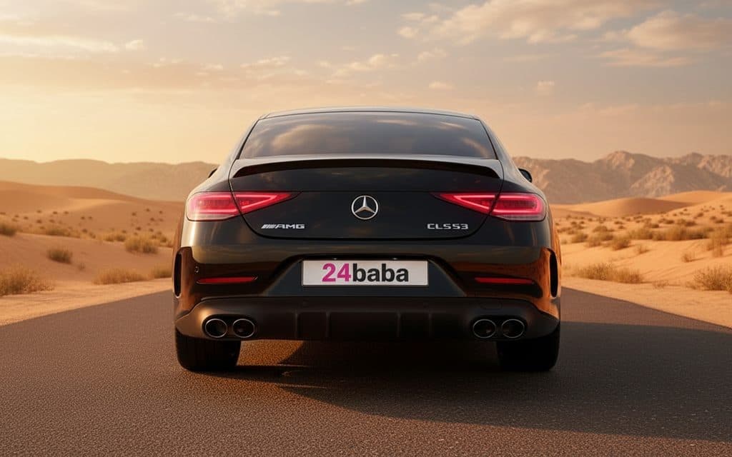 Mercedes Cls53 2021 Black rear view showing taillights