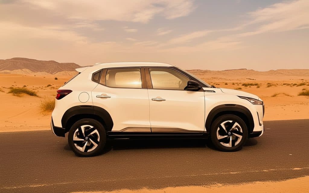 Nissan Magnite 2025 White side profile