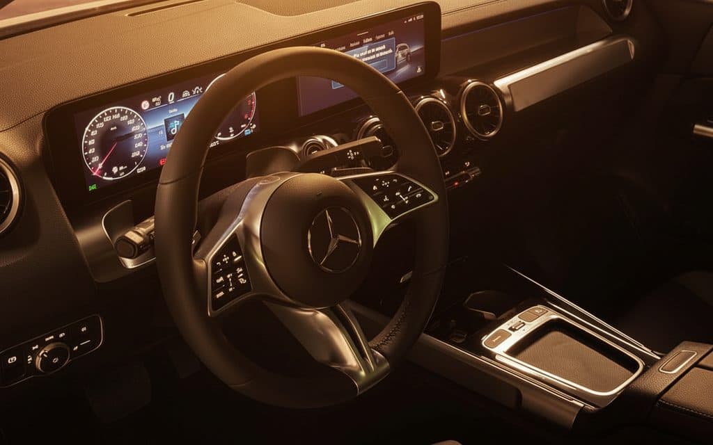Mercedes Glb200 2025 dashboard and infotainment