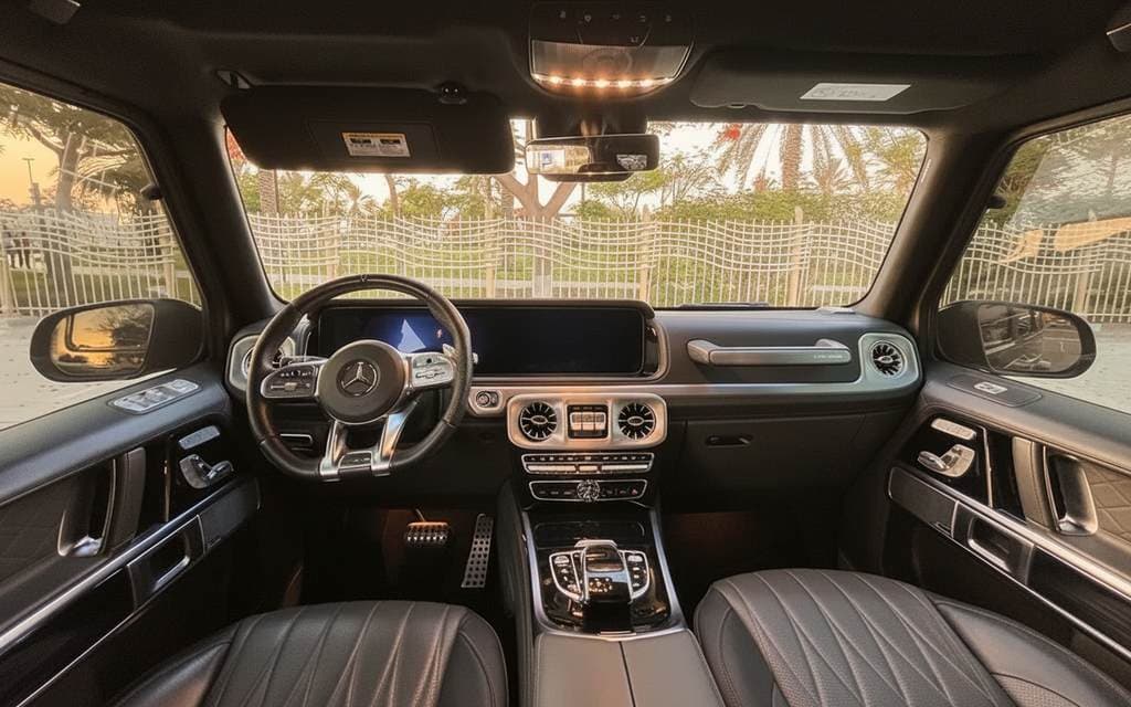 Mercedes G63 2022 dashboard and infotainment