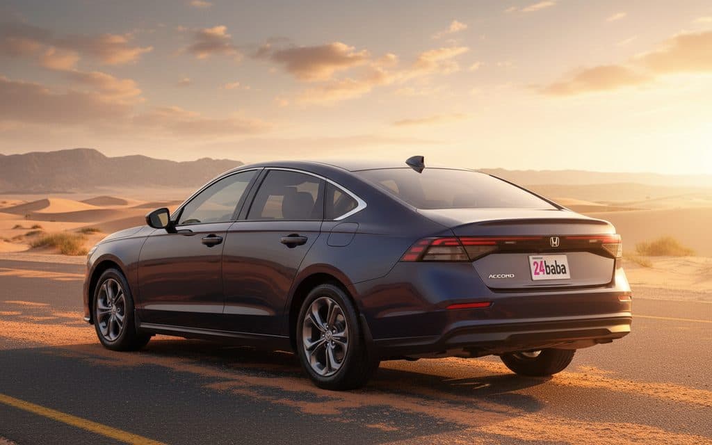 Honda Accord 2024 Blue rear view showing taillights