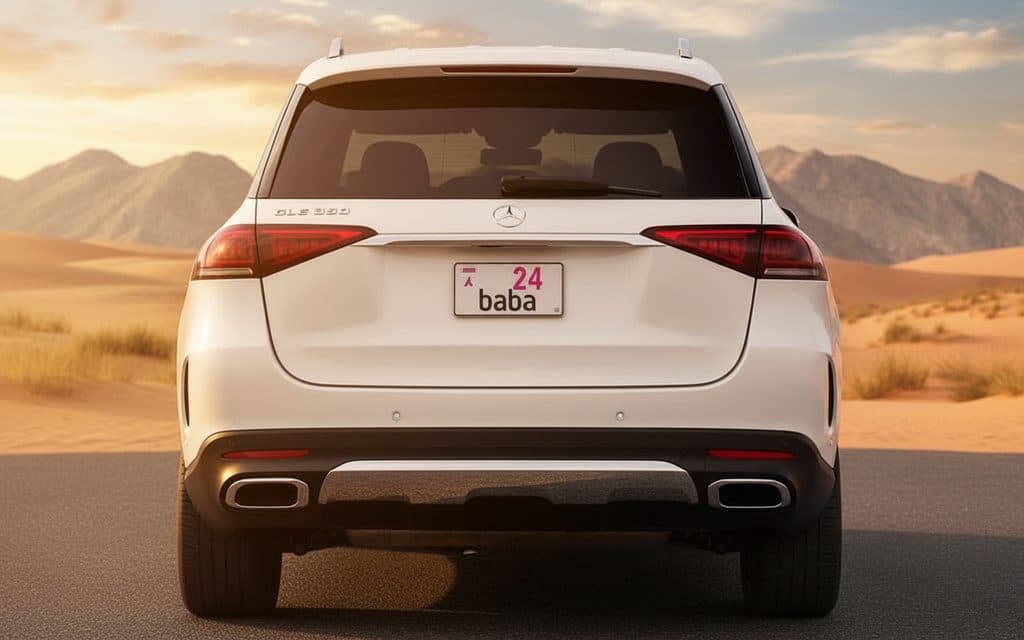 Mercedes Gle350 2022 White rear view showing taillights