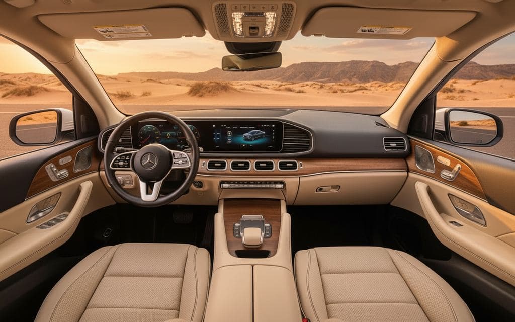 Mercedes Gle350 2022 dashboard and infotainment