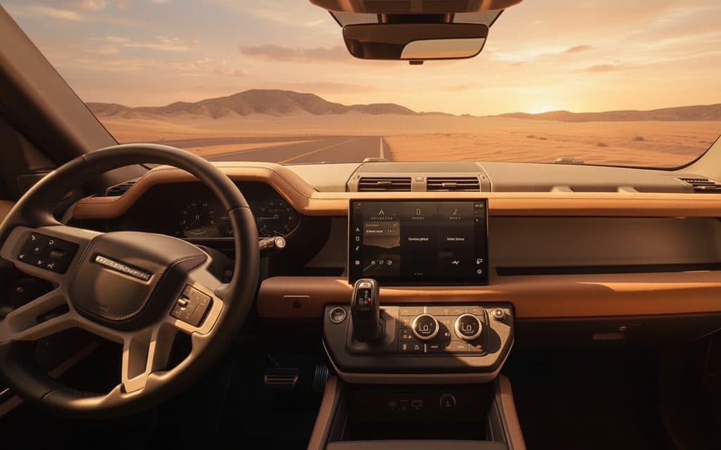 LandRover Defender 2023 interior view showing trim