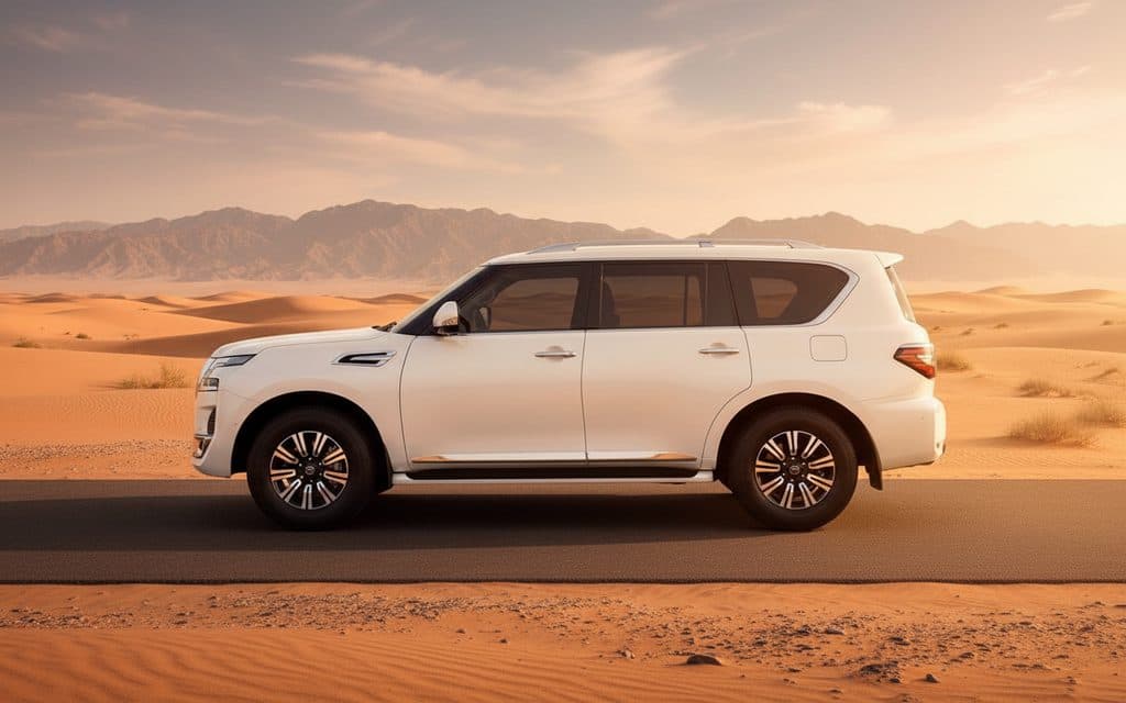 Nissan Patrol 2024 White side profile