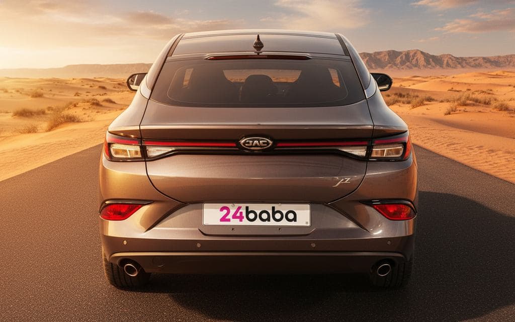 Jac J7 2023 Grey rear view showing taillights