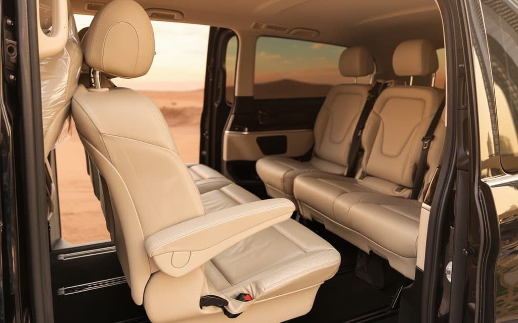 Mercedes V Class 2020 leather seats and cabin