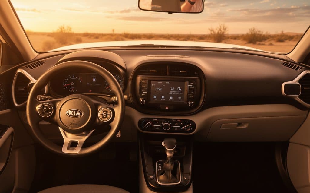Kia Soul 2021 interior view showing trim