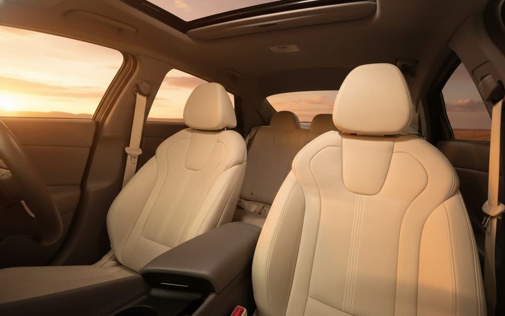 Hyundai Elantra 2023 leather seats and cabin