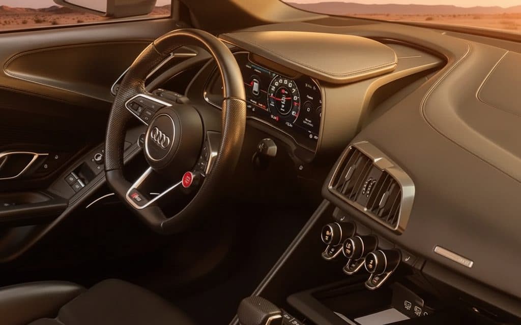 Audi R8 2022 interior view showing trim