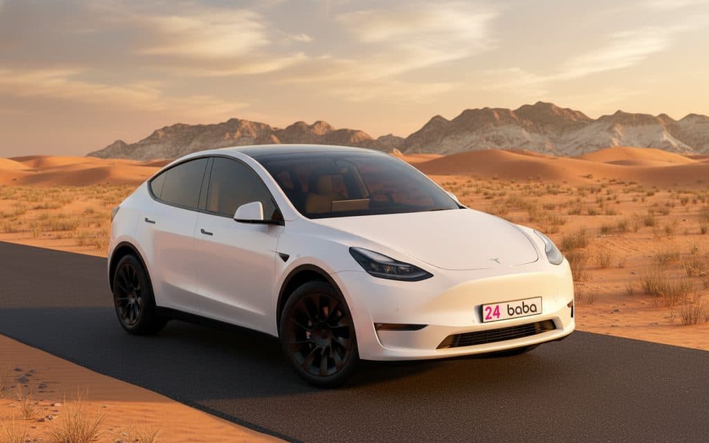 Rent Tesla Model Y 2022 White in Dubai