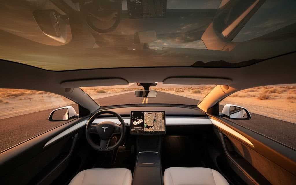 Tesla Model Y 2022 dashboard and infotainment