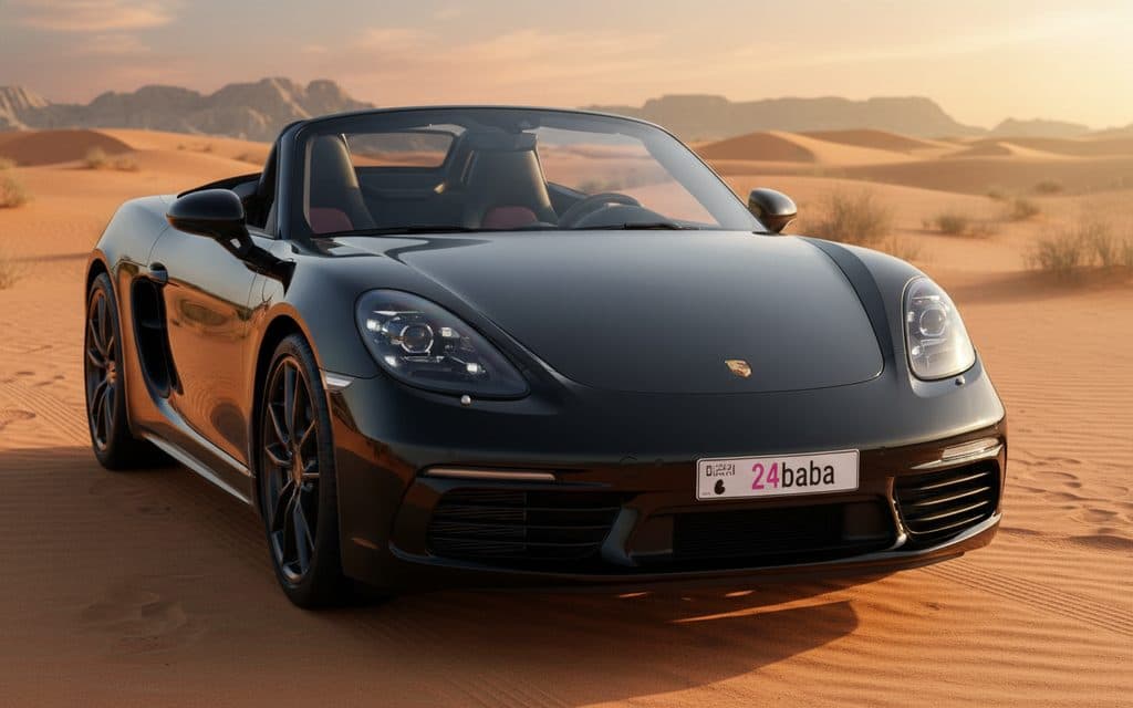 Rent Porsche Boxster 2024 Black in Dubai