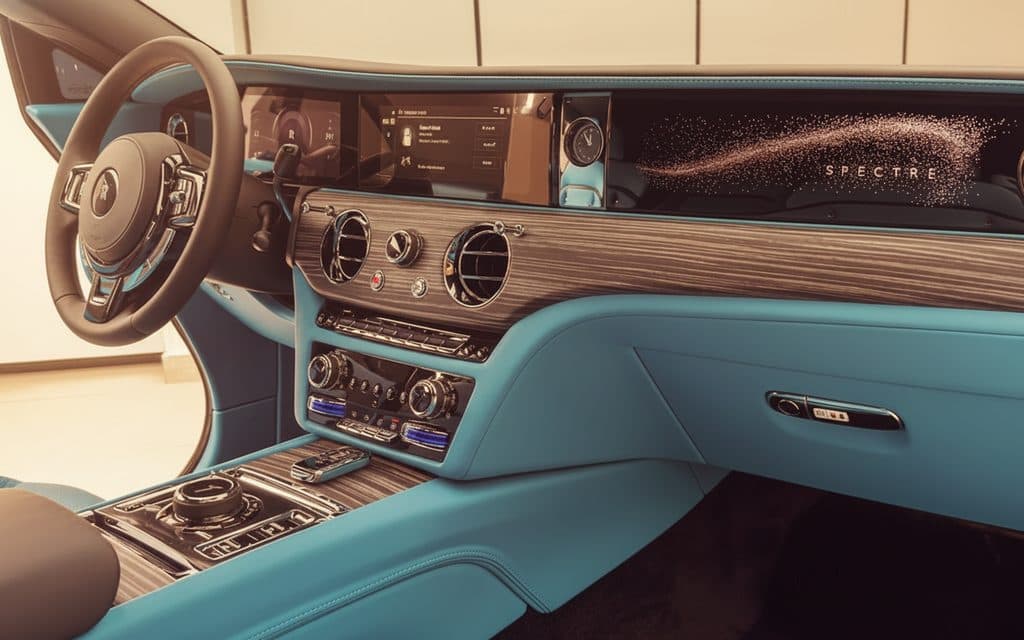 RollsRoyce Spectre 2024 interior view showing trim