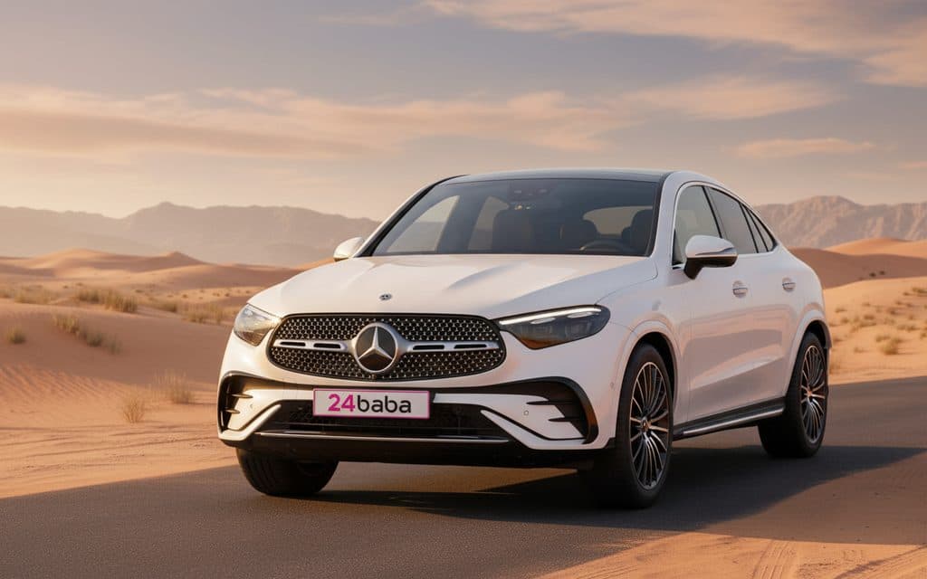 Hire Mercedes Glc200 2025 White in Dubai