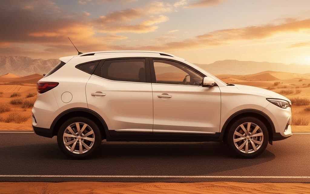Mg Zs 2023 White side profile