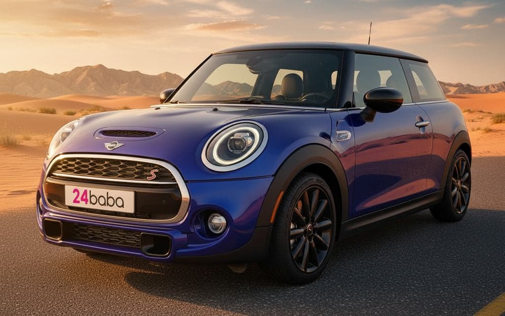 Mini Cooper 2020 Blue - Affordable Car Rental Dubai