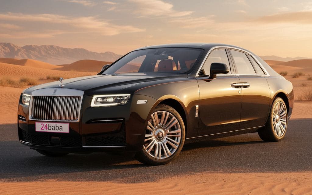RollsRoyce Ghost 2023 Black rental in Dubai