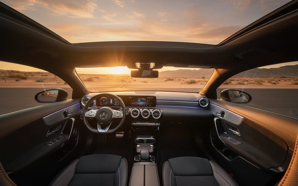 Mercedes Cla250 2024 dashboard and infotainment