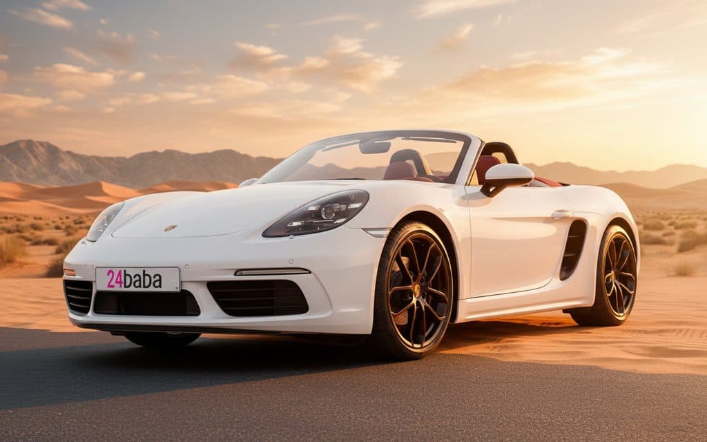 Rent Porsche Boxster 2024 White in Dubai