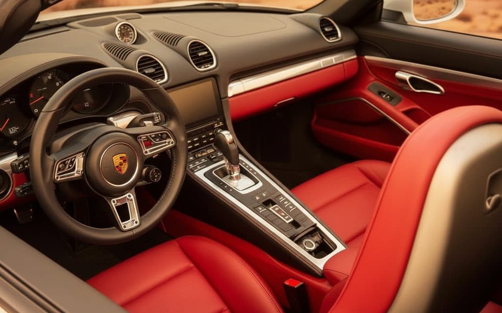Porsche Boxster 2024 interior view showing trim