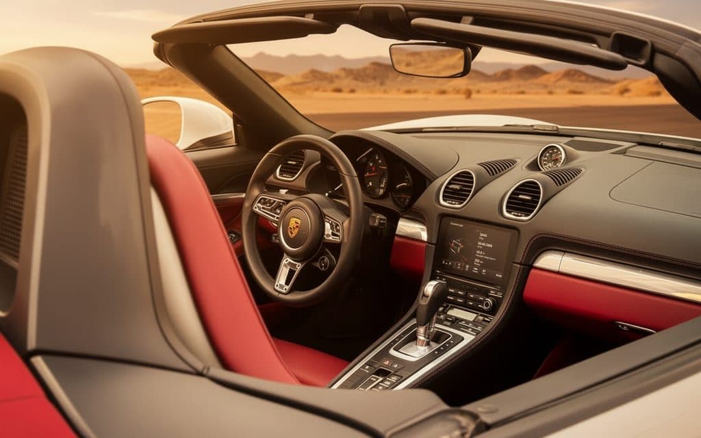 Porsche Boxster 2024 interior view showing trim