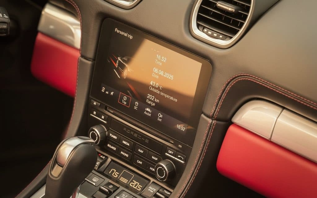 Porsche Boxster 2024 dashboard and infotainment
