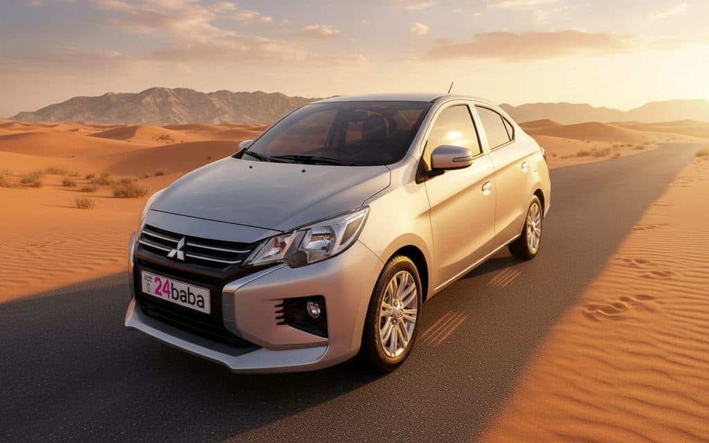 Hire Mitsubishi Attrage 2023 Silver in Dubai