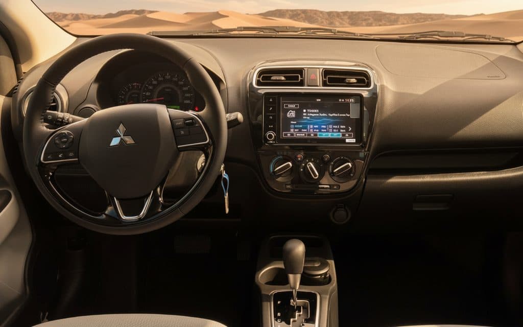 Mitsubishi Attrage 2023 interior view showing trim