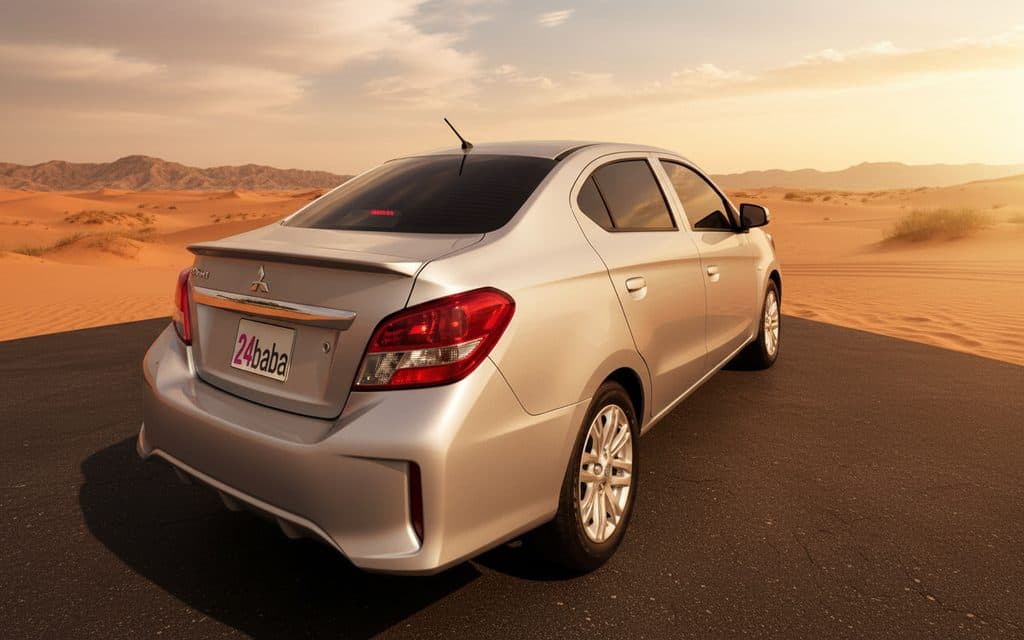 Mitsubishi Attrage 2023 Silver rear view showing taillights