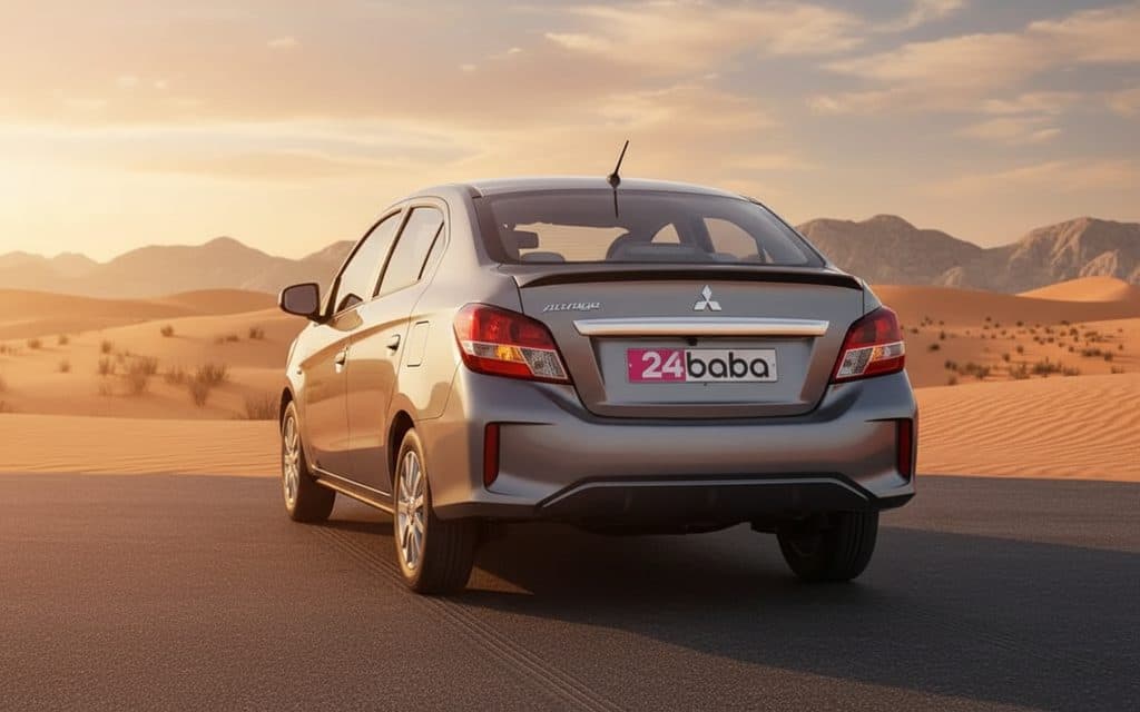 Mitsubishi Attrage 2023 Silver rear view showing taillights