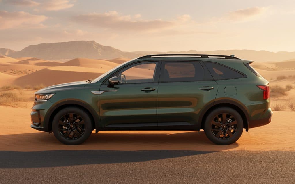 Kia Sorento 2024 Green side profile