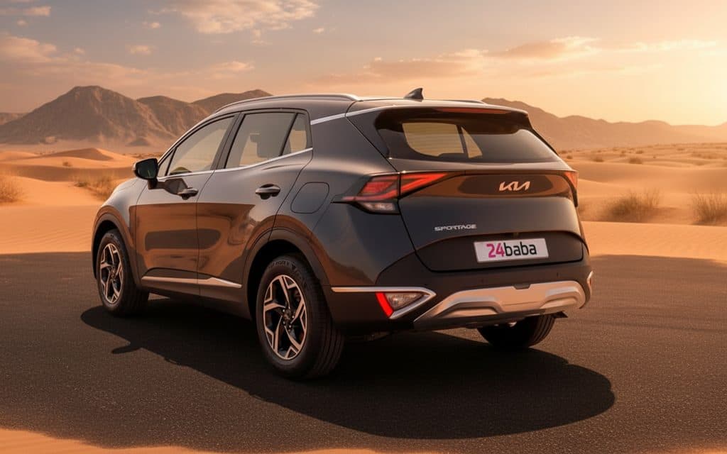 Kia Sportage 2023 Grey rear view showing taillights