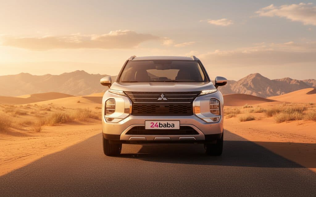 Mitsubishi Outlander 2025 Silver front view with headlights