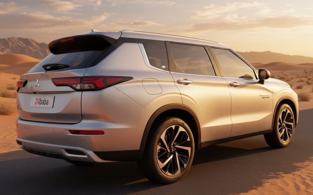 Mitsubishi Outlander 2025 Silver rear view showing taillights