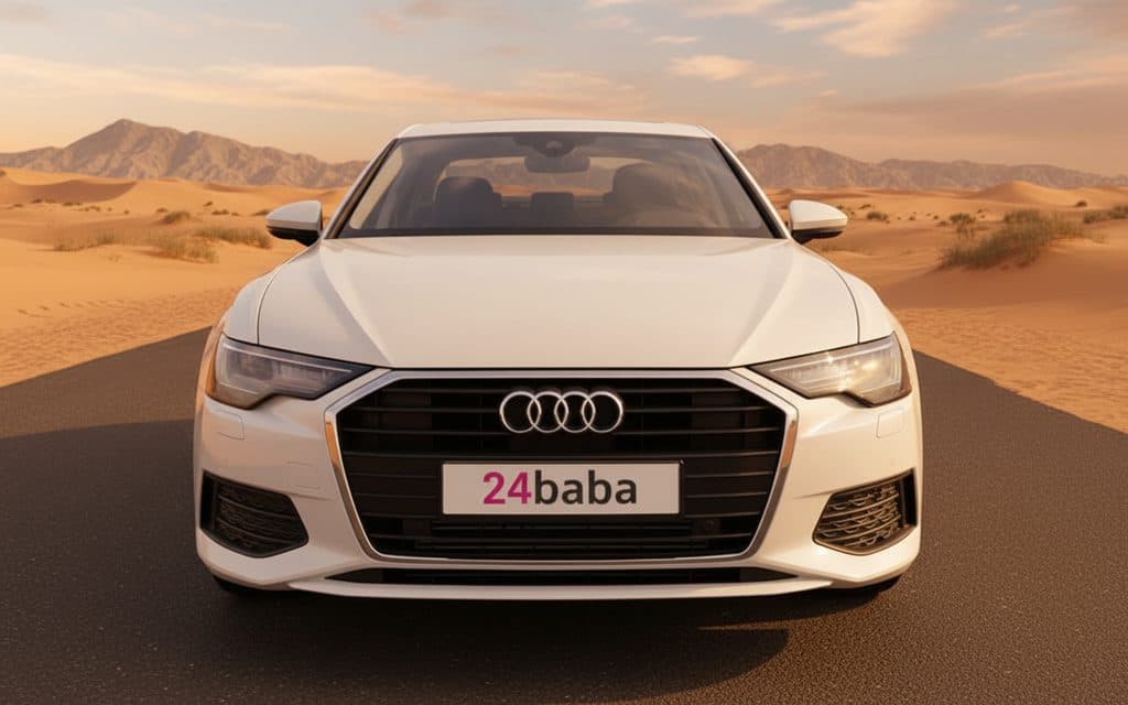 Audi A6 2021 White rental in Dubai