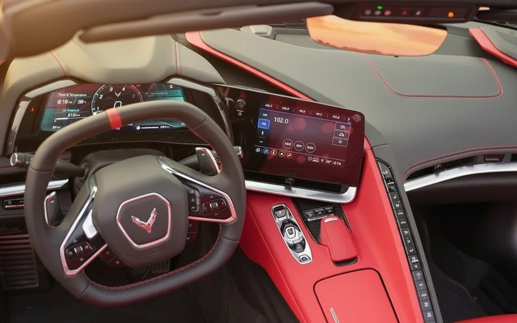 Chevrolet Corvette 2023 interior view showing trim
